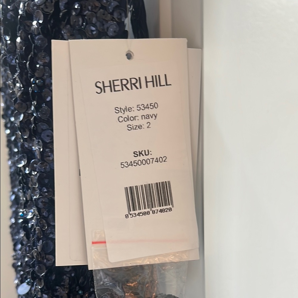 Sherri Hill Midnight Blue Sequin Gown